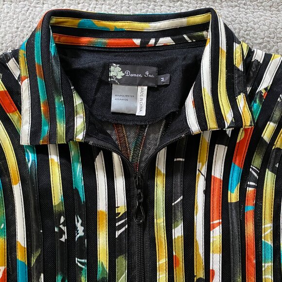 Damee Inc - Vintage Multi colour Mesh Zip Front Jacket - Picture 8 of 10
